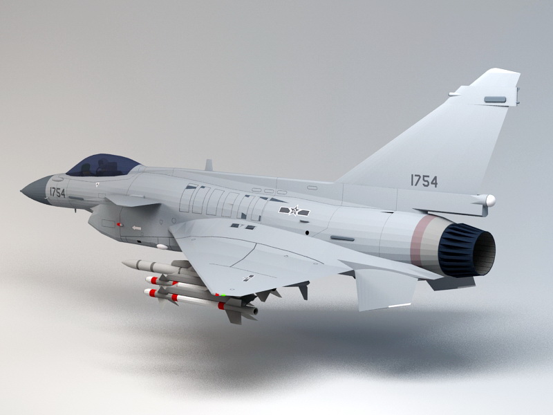 J-10 Chinese Fighter Aircraft 3d rendering