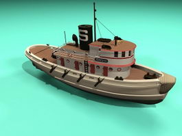 Old Tugboat 3d model preview