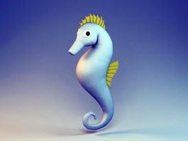 Cartoon Seahorse 3d model preview