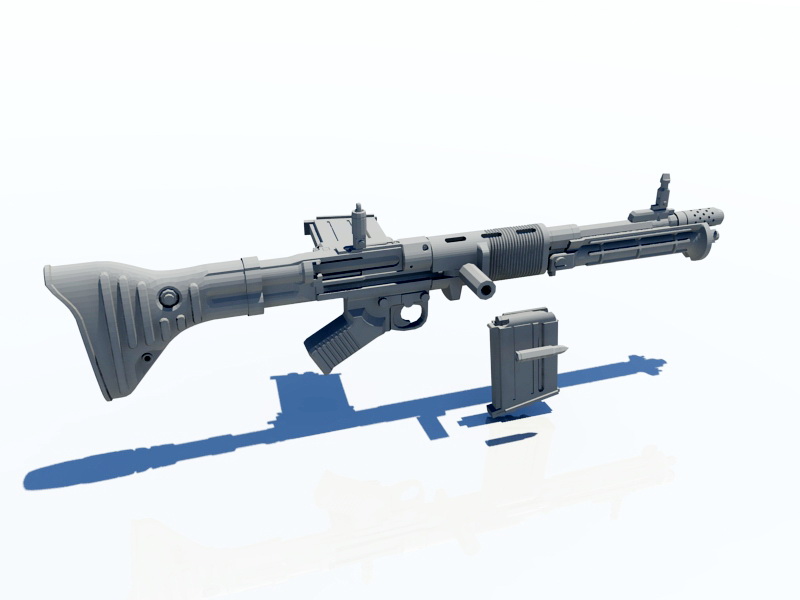 FG-42 German Automatic Rifle 3d rendering