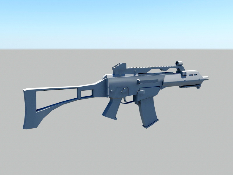 HK-G36C Carbine 3d rendering