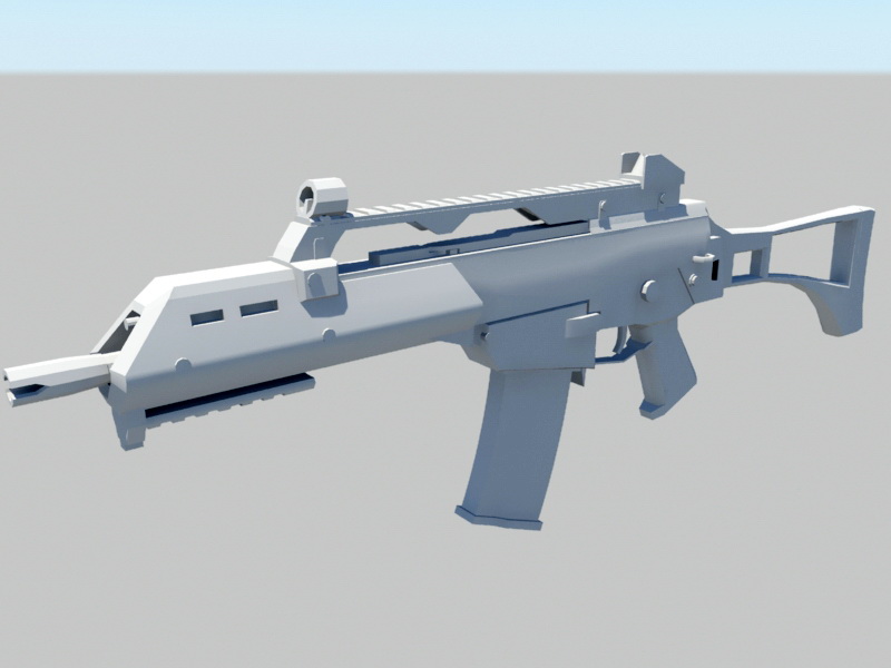 HK-G36C Carbine 3d rendering