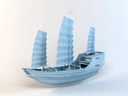18th Century Merchant Ship 3d model preview
