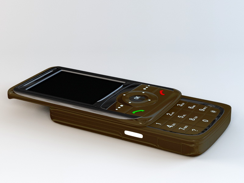 Old Slide Phone 3d rendering