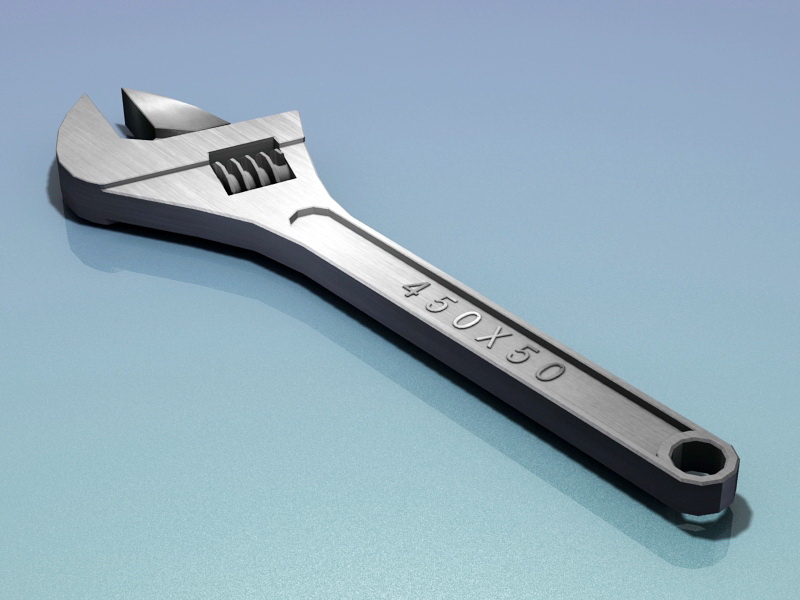 Crescent Wrench 3d rendering
