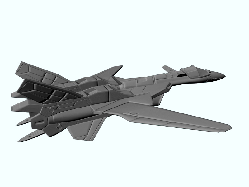 Sci-Fi Fighter Jet 3d rendering