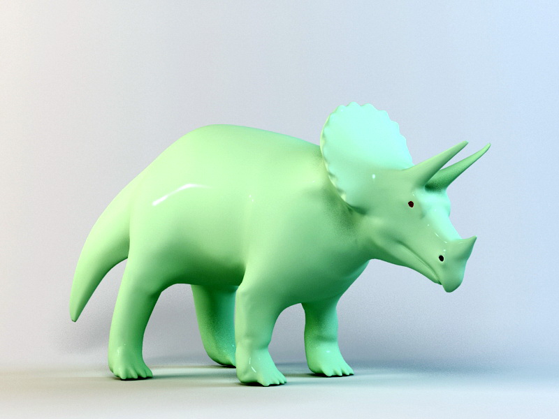 Triceratops Statue 3d rendering