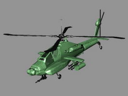 Apache Helicopter 3d model preview