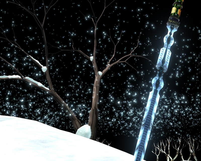 Sword in the Snow 3d rendering