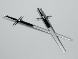 Scottish Claymore Sword 3d model preview