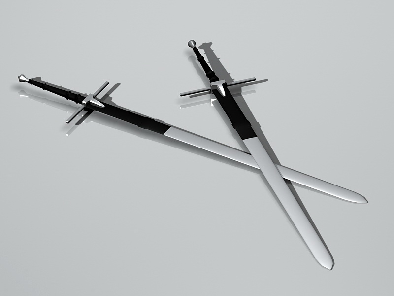 Scottish Claymore Sword 3d rendering