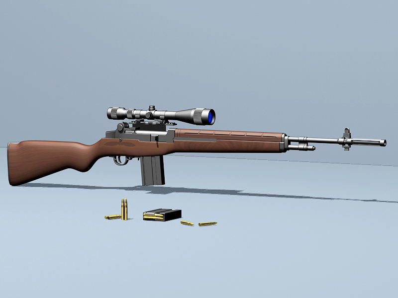 Hunting Sniper Rifle 3d rendering