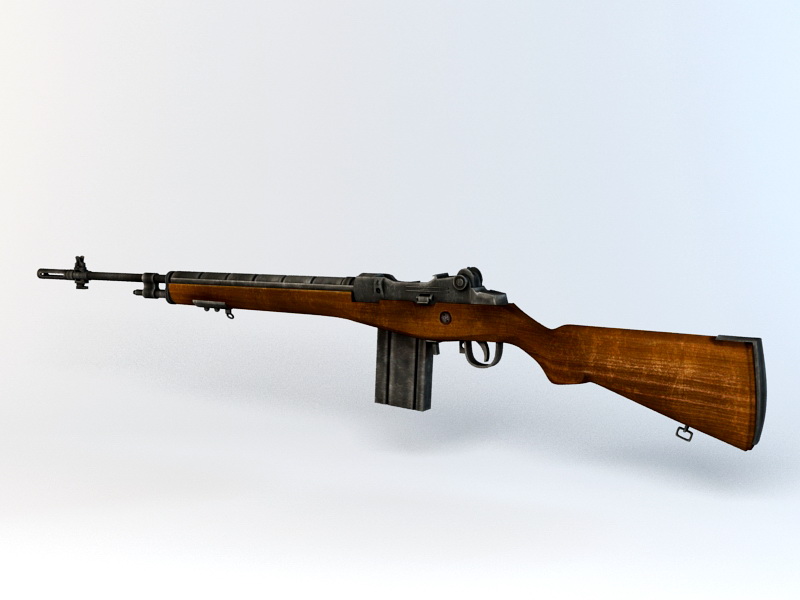 M14 Rifle with Magazine 3d rendering