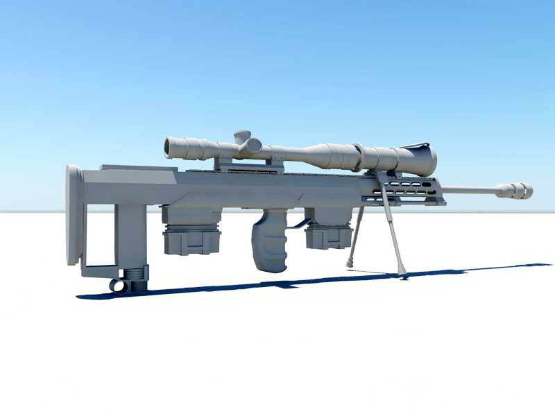 Tactical Sniper Rifle 3d rendering