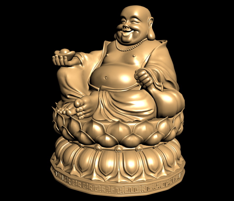 Happy Buddha Maitreya 3d model 3ds Max files free download - CadNav