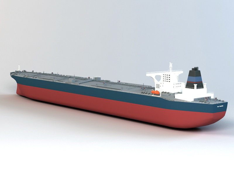 Commercial Oil Tanker 3d rendering