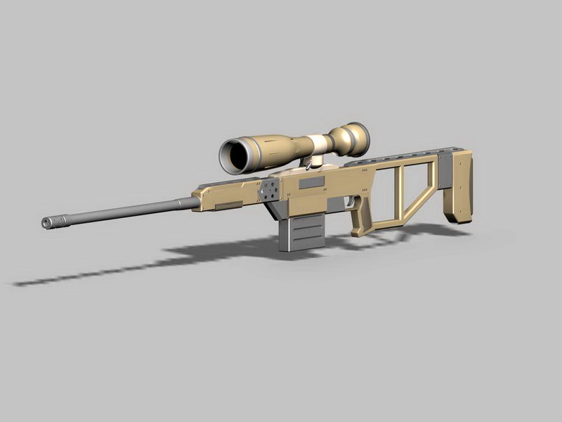 Long Range Sniper Rifle 3d rendering