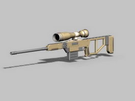 Long Range Sniper Rifle 3d model preview