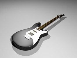 Black Guitar 3d model preview