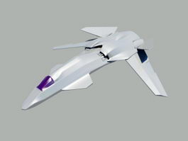 Sci-Fi Stealth Fighter 3d model preview