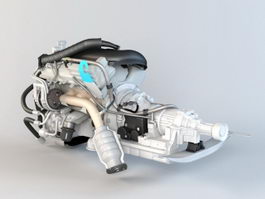 Honda Engine 3d preview