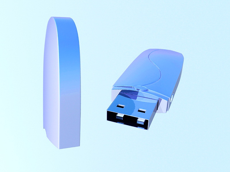 USB Thumb Drive 3d rendering