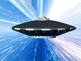 Alien UFO 3d model preview
