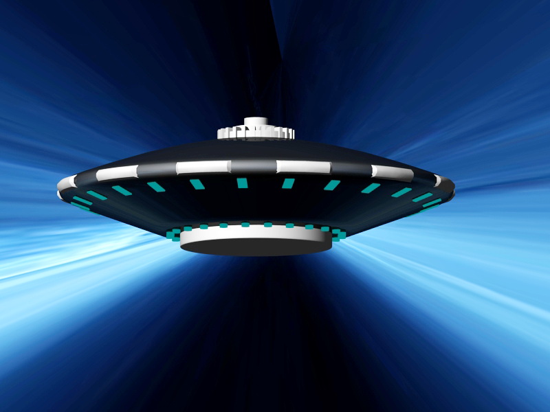 Alien UFO 3d rendering