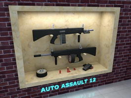 Auto Assault-12 Shotgun 3d model preview