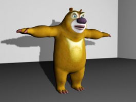Cute Cartoon Bear Rig 3d model preview