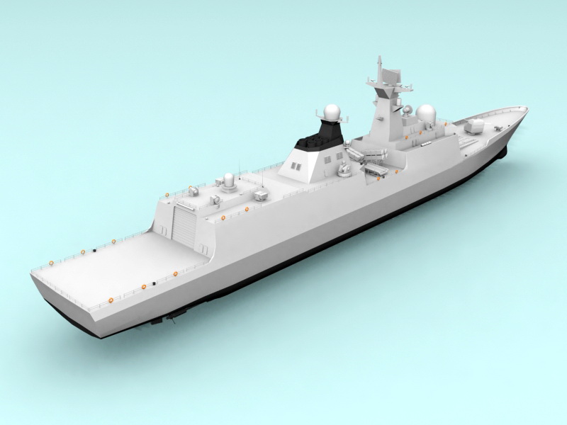 Type 054A Frigate 3d rendering