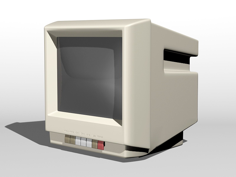 Old Computer Monitor 3d model 3ds Max files free download - modeling