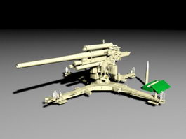 8.8 cm Flak 41 Artillery 3d model preview
