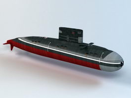 Kilo-class Submarine 3d model preview