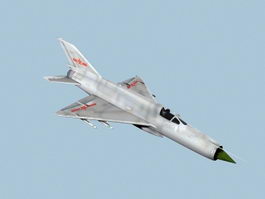 J-7 Chinese Fighter Jet 3d preview