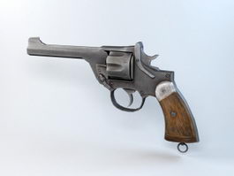 Old West Revolver 3d model preview