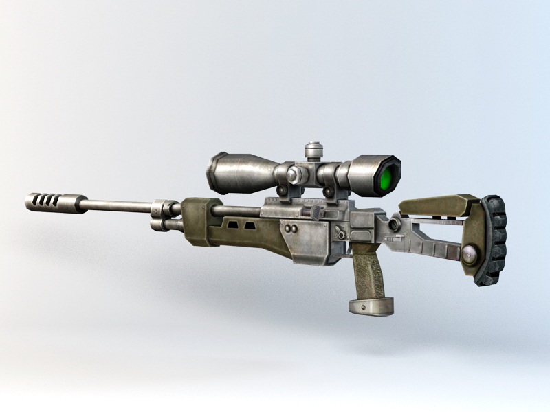 Sniper Rifle 3d rendering