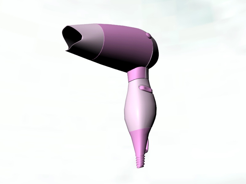 Pink Hair Dryer 3d rendering