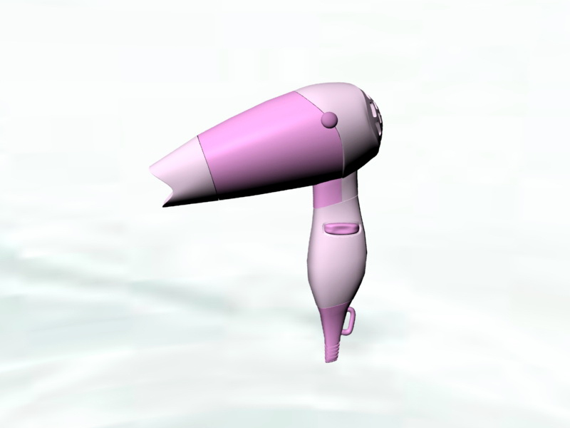 Pink Hair Dryer 3d rendering