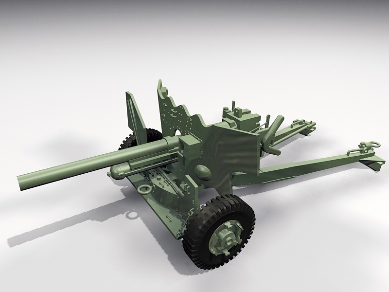 German Light Howitzer 3d rendering