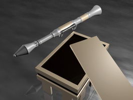RPG Rocket Launcher 3d model preview