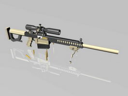 MSG Sniper Rifle 3d model preview