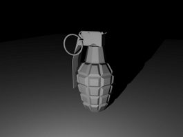 Mk 2 Grenade 3d model preview
