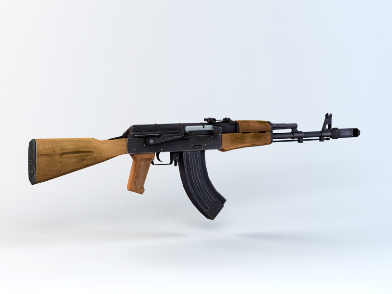 AK-47 Gun 3d rendering