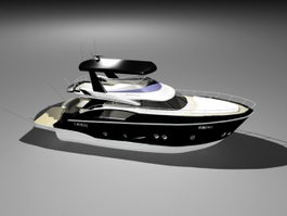 Small Luxury Yacht 3d model preview