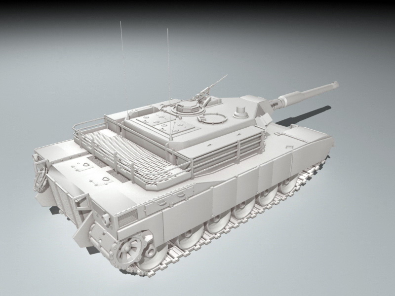 Modern Tank 3d rendering