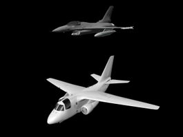 Fighter and Bomber 3d model preview