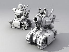 Cartoon Tank 3d model preview