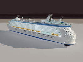 Luxury Cruise Ship 3d model preview