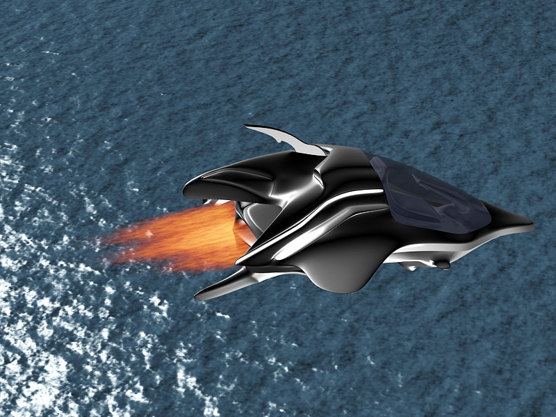 Sci-Fi Dropship Concept 3d rendering